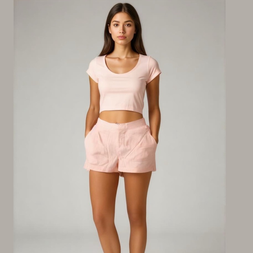 Linen Paper Bag Shorts NWT